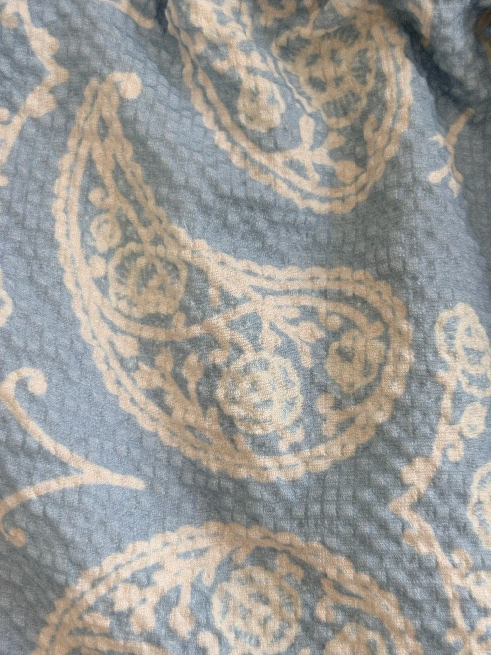 Maison Article Sky Blue Paisley Hybrid Shorts.